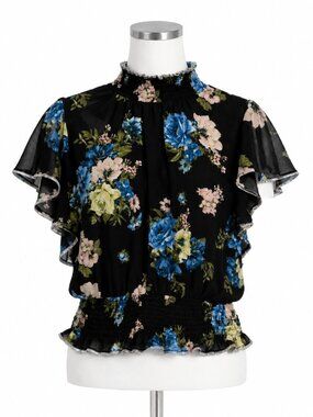 Shinestar Flutter Sleeve Blouse